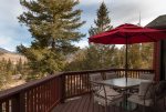 Private back deck off of kitchen with incredible views and gas grill.